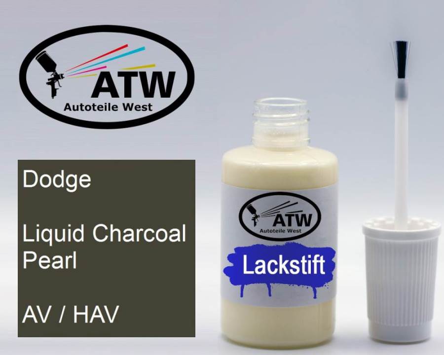 Dodge, Liquid Charcoal Pearl, AV / HAV: 20ml Lackstift, von ATW Autoteile West.
